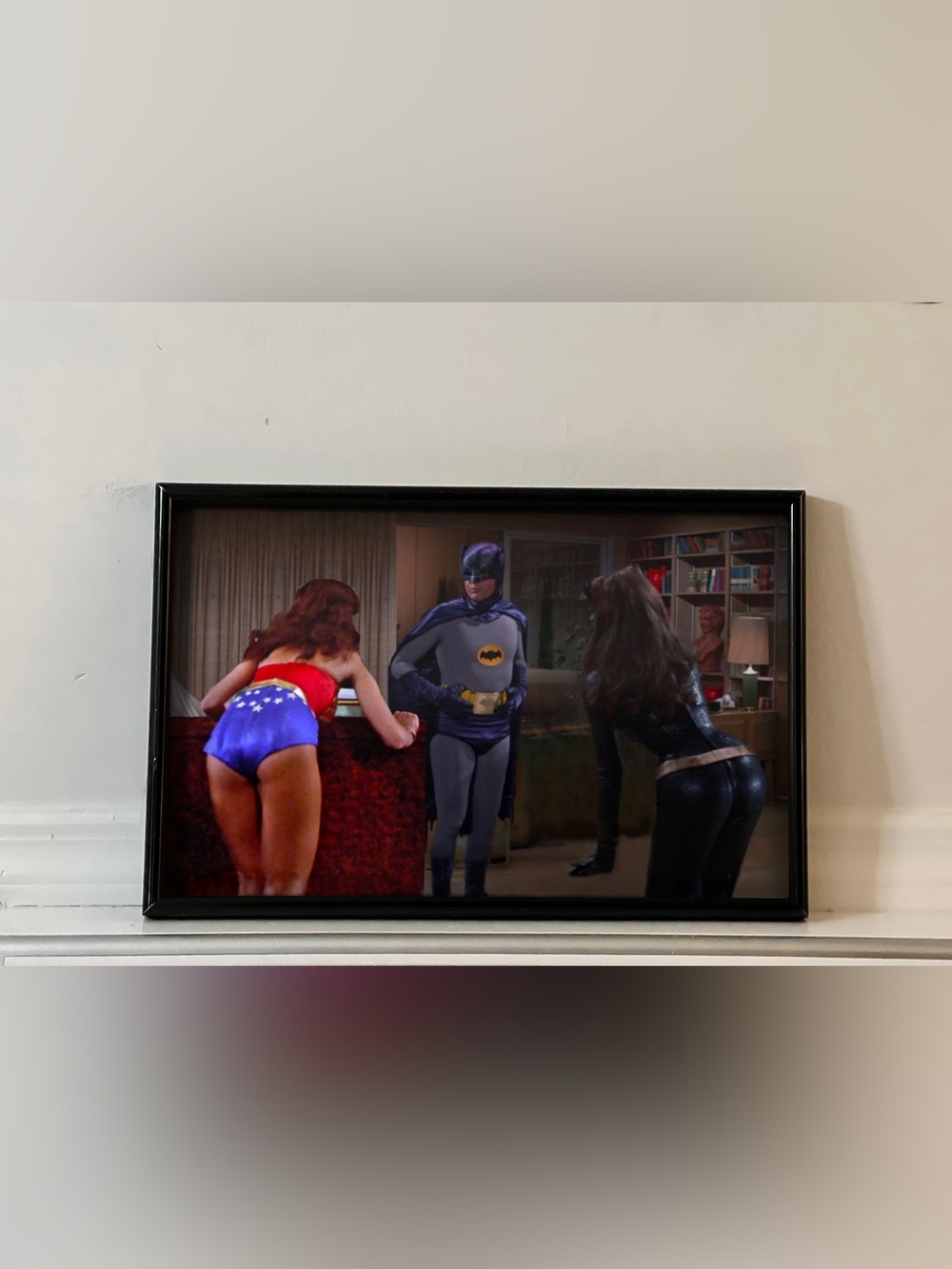 Batman Adam West Catwoman Julie Newmar Wonder Woman Art Poster